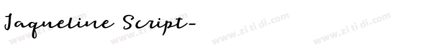 Jaqueline Script字体转换